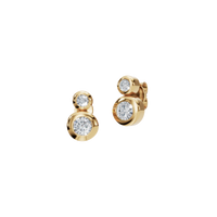 Bezel Set Diamond Stud Earrings, Round Diamond Studs