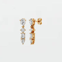 Valentina Multi Shape Diamond Drop Dangle Earrings