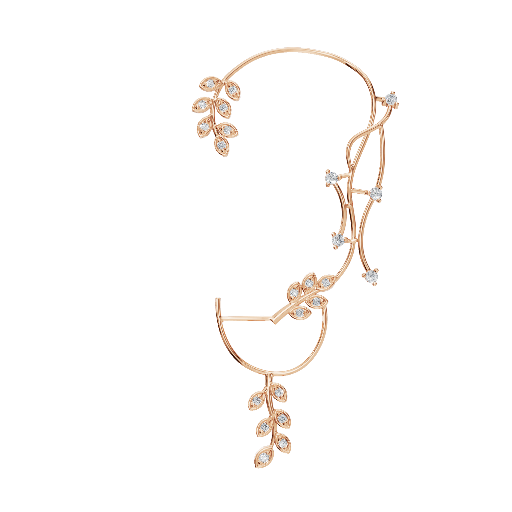 Blossom Crush Lab Grown Diamond Ear Wrap – Festival Jewelry
