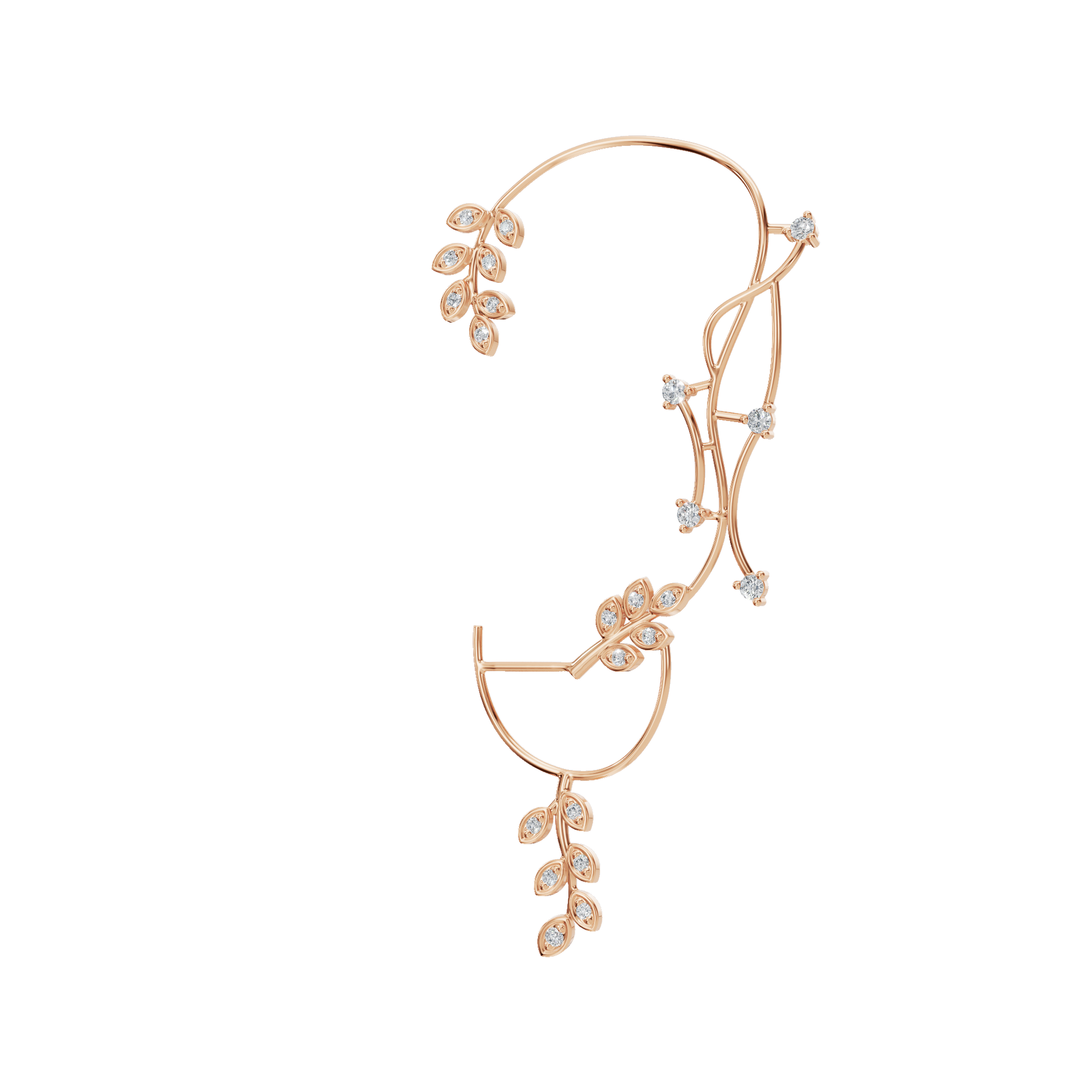 Blossom Crush Lab Grown Diamond Ear Wrap – Festival Jewelry