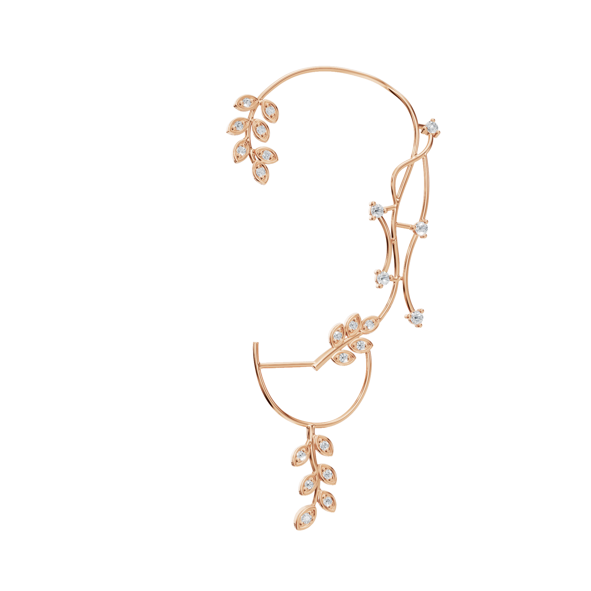 Blossom Crush Lab Grown Diamond Ear Wrap – Festival Jewelry