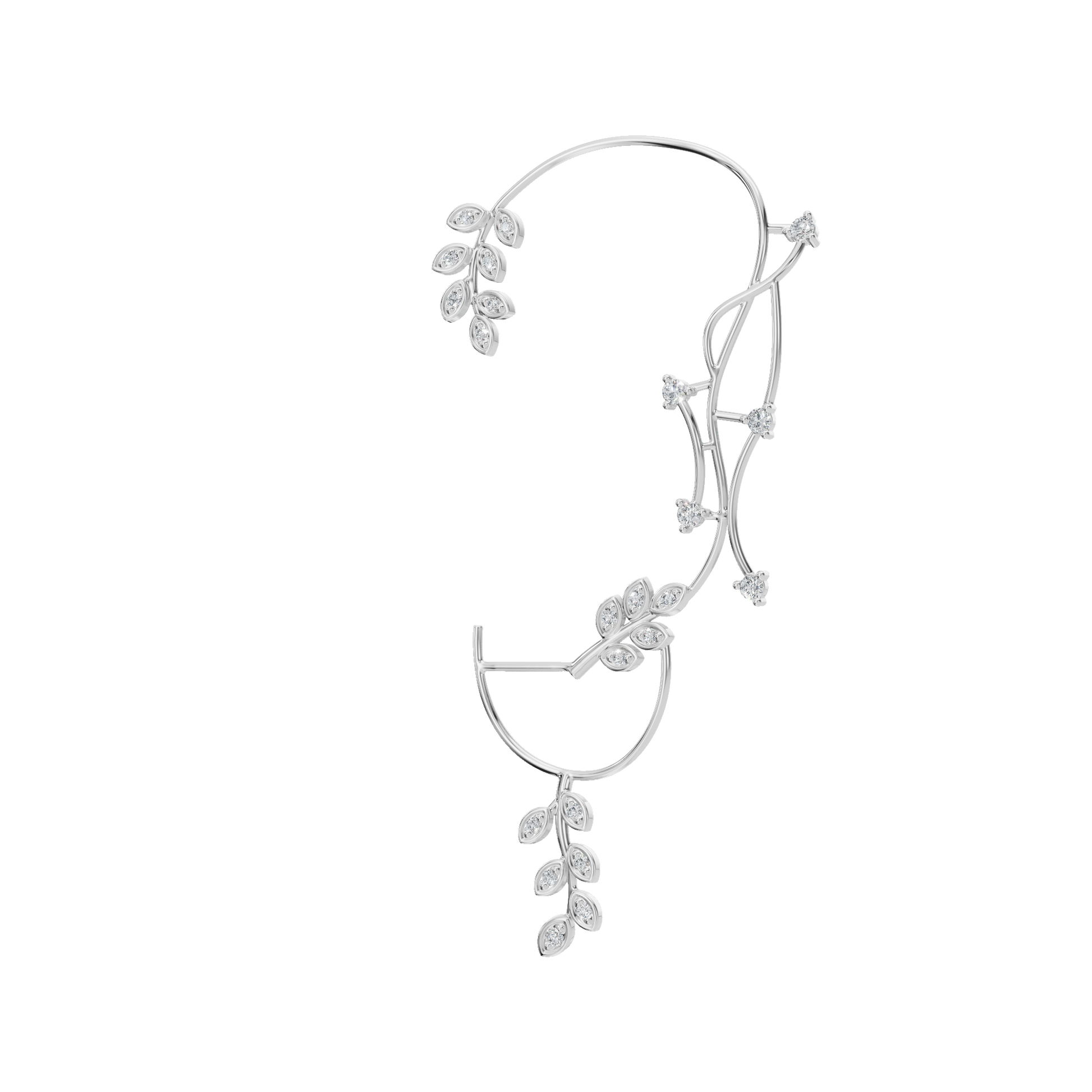 Blossom Crush Lab Grown Diamond Ear Wrap – Festival Jewelry