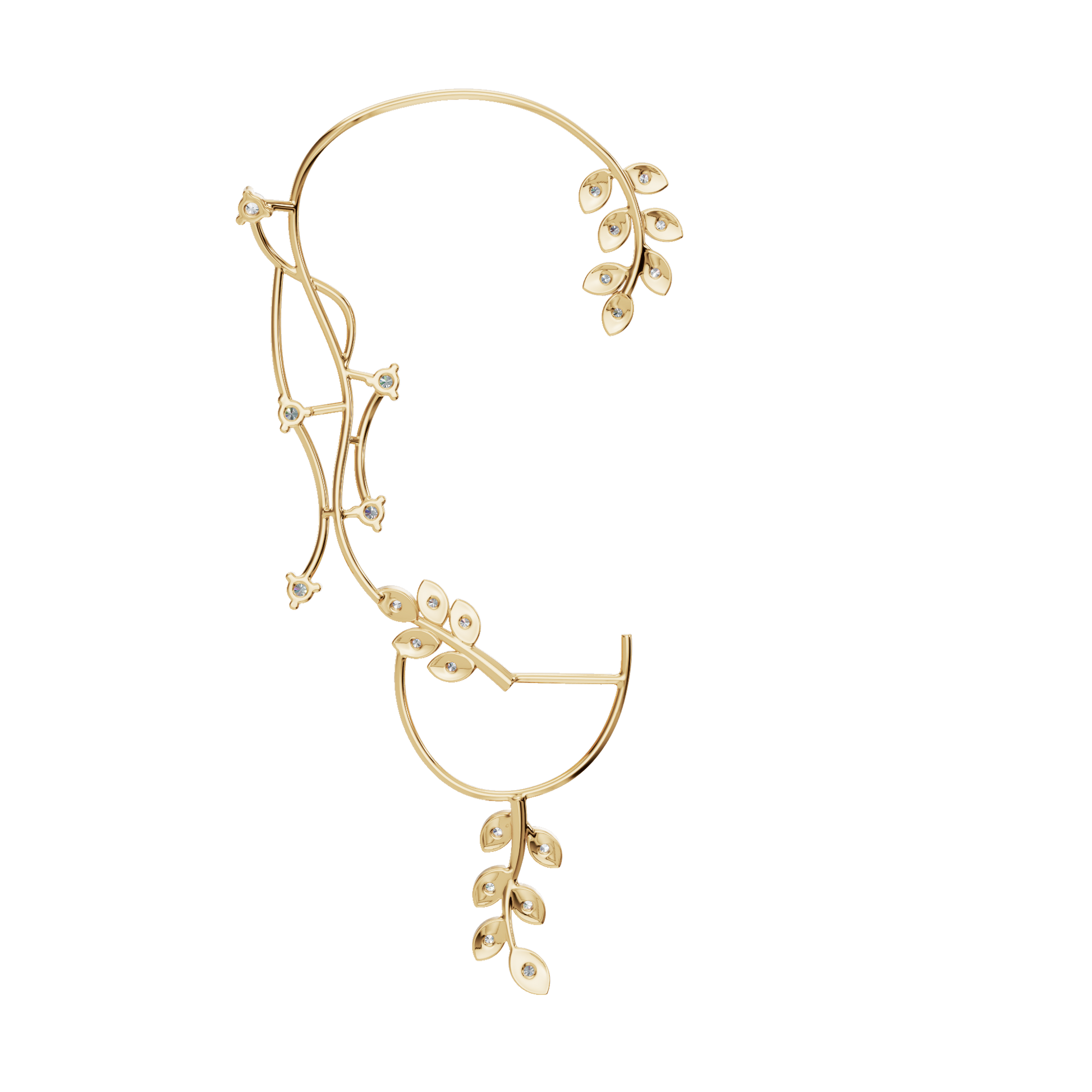 Blossom Crush Lab Grown Diamond Ear Wrap – Festival Jewelry