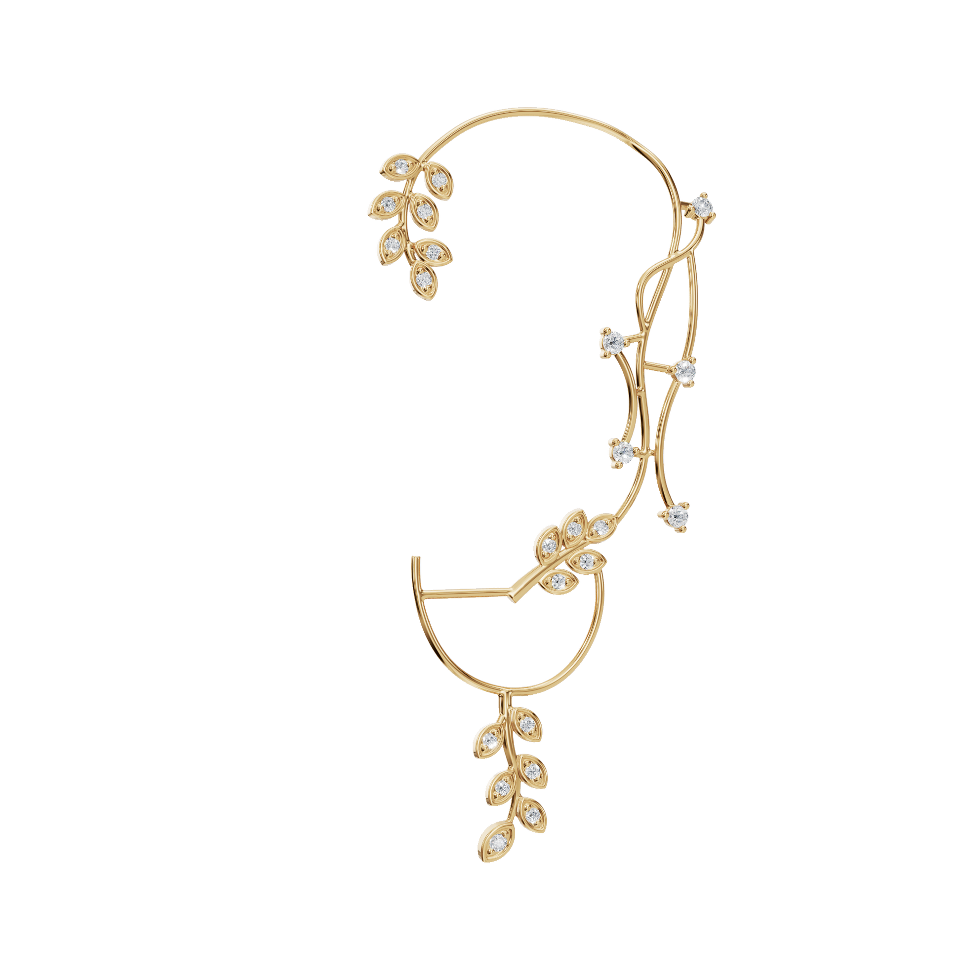 Blossom Crush Lab Grown Diamond Ear Wrap – Festival Jewelry