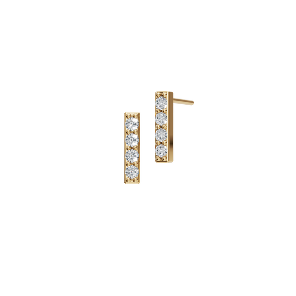 0.20 CTW Lab Grown Diamond Bar Stud Earrings | Minimalist Diamond Line Earrings