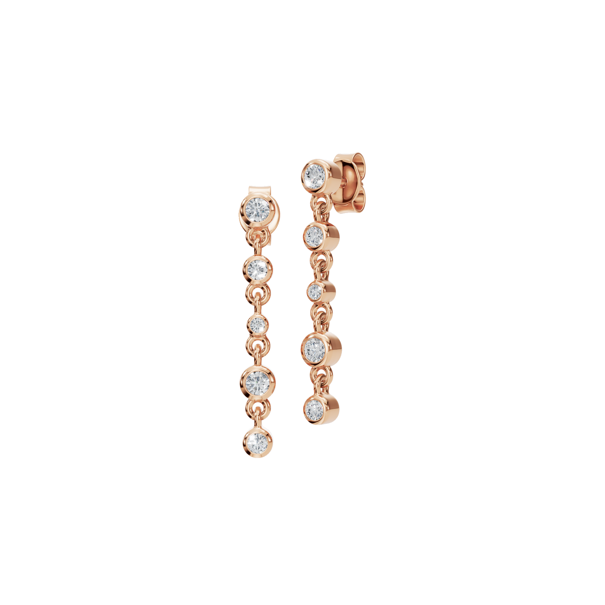 Eternal Glow Lab Grown Diamond Bezel Drop Earrings