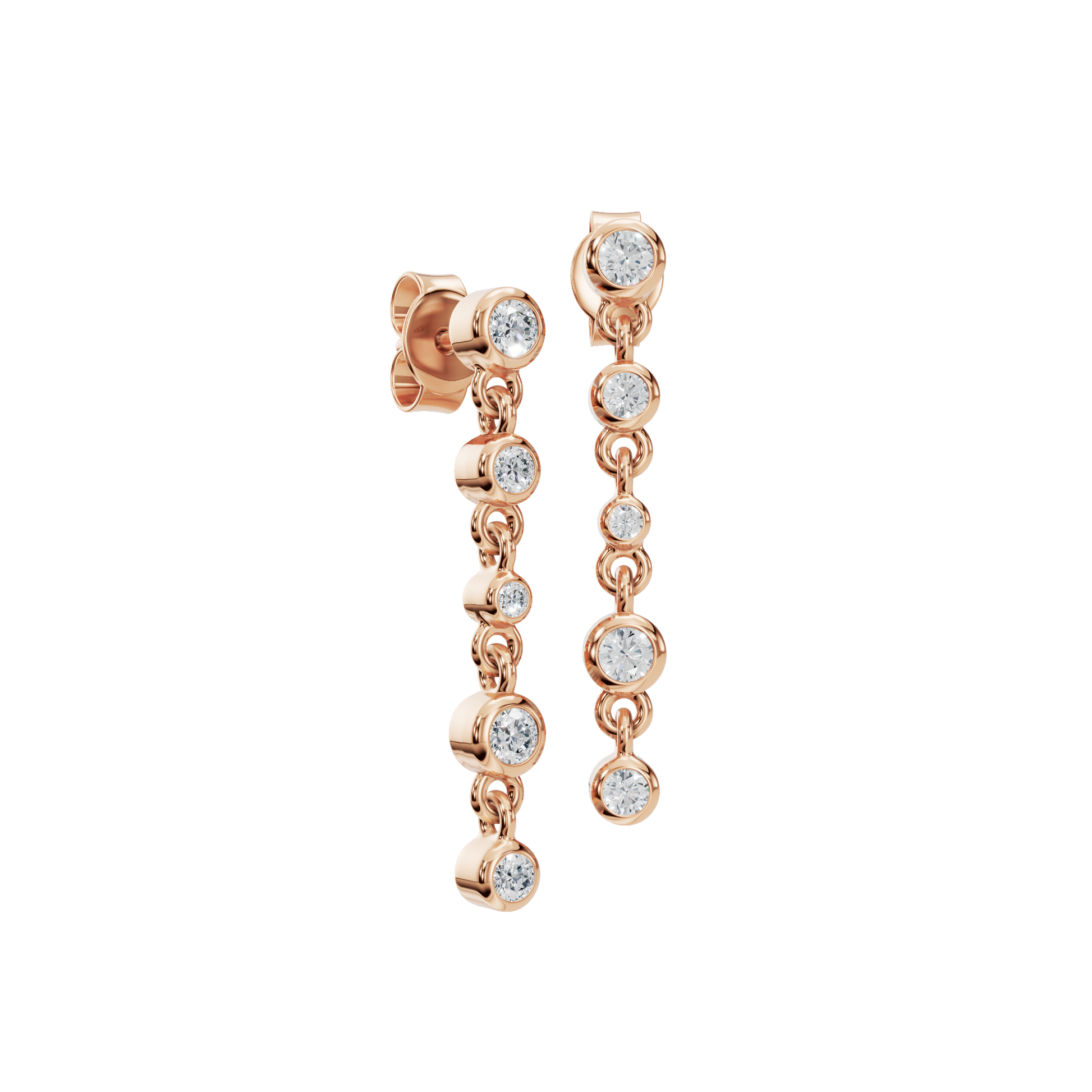 Eternal Glow Lab Grown Diamond Bezel Drop Earrings