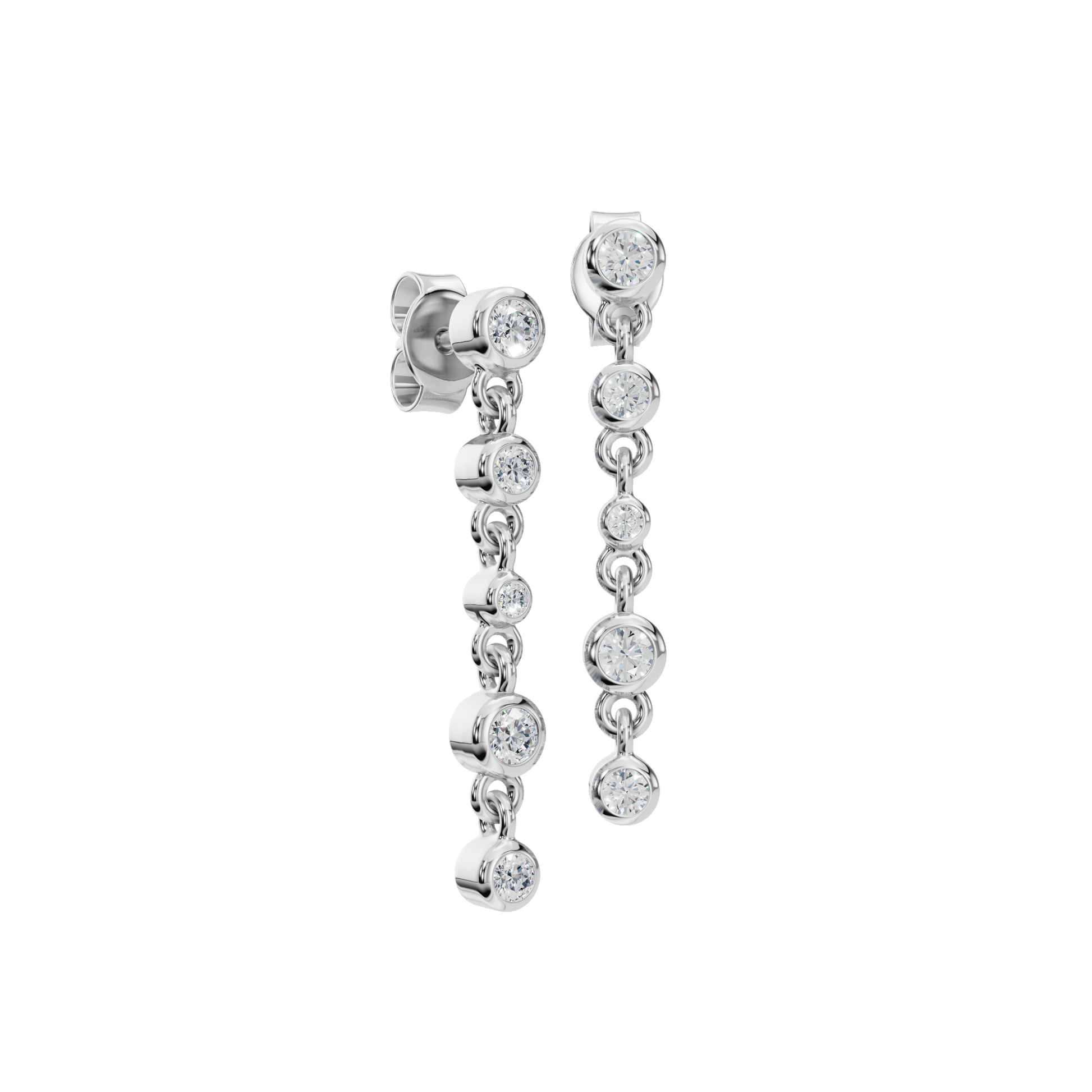 Eternal Glow Lab Grown Diamond Bezel Drop Earrings