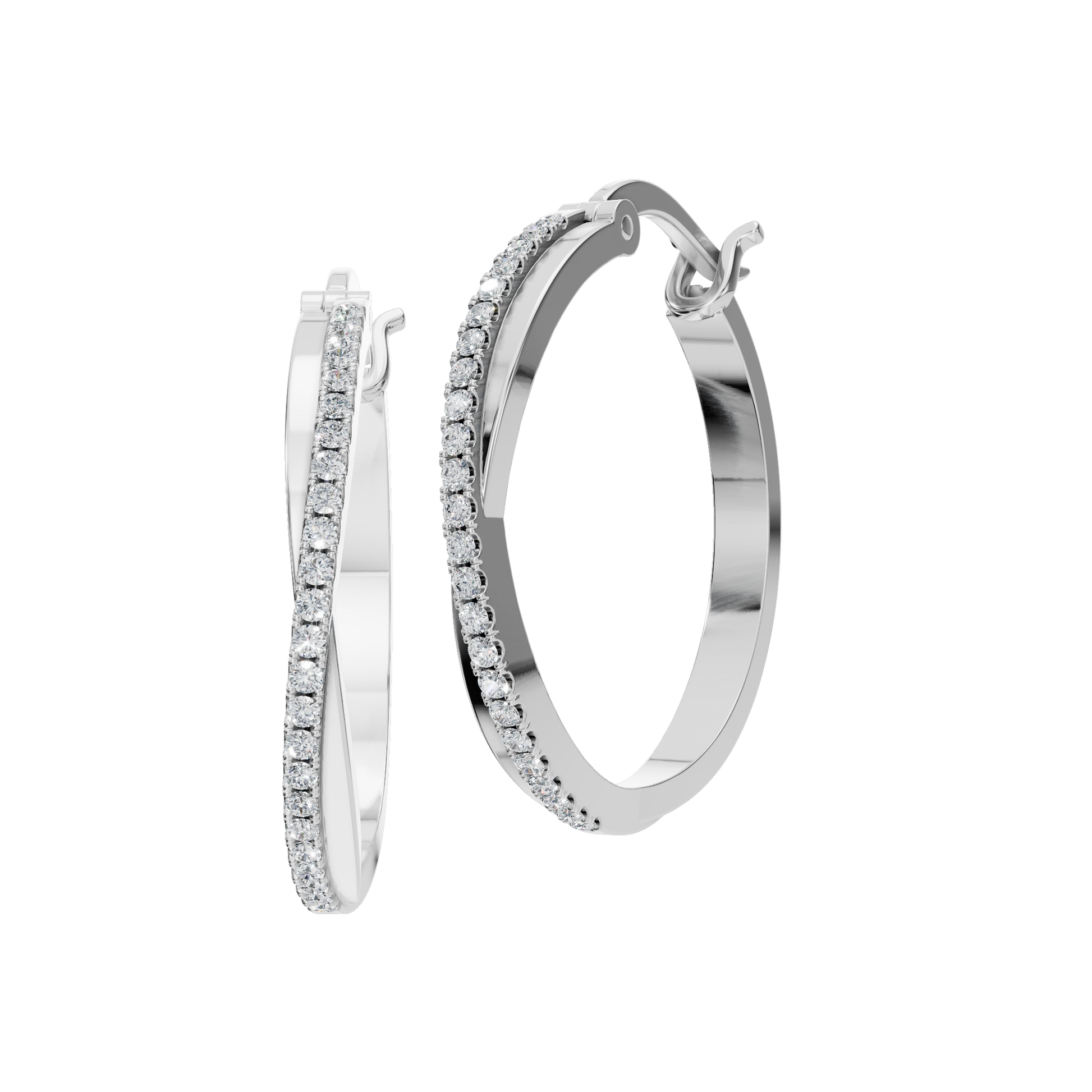 Lightweight Lab Grown Diamond Hoop Earrings for All-Day Comfort