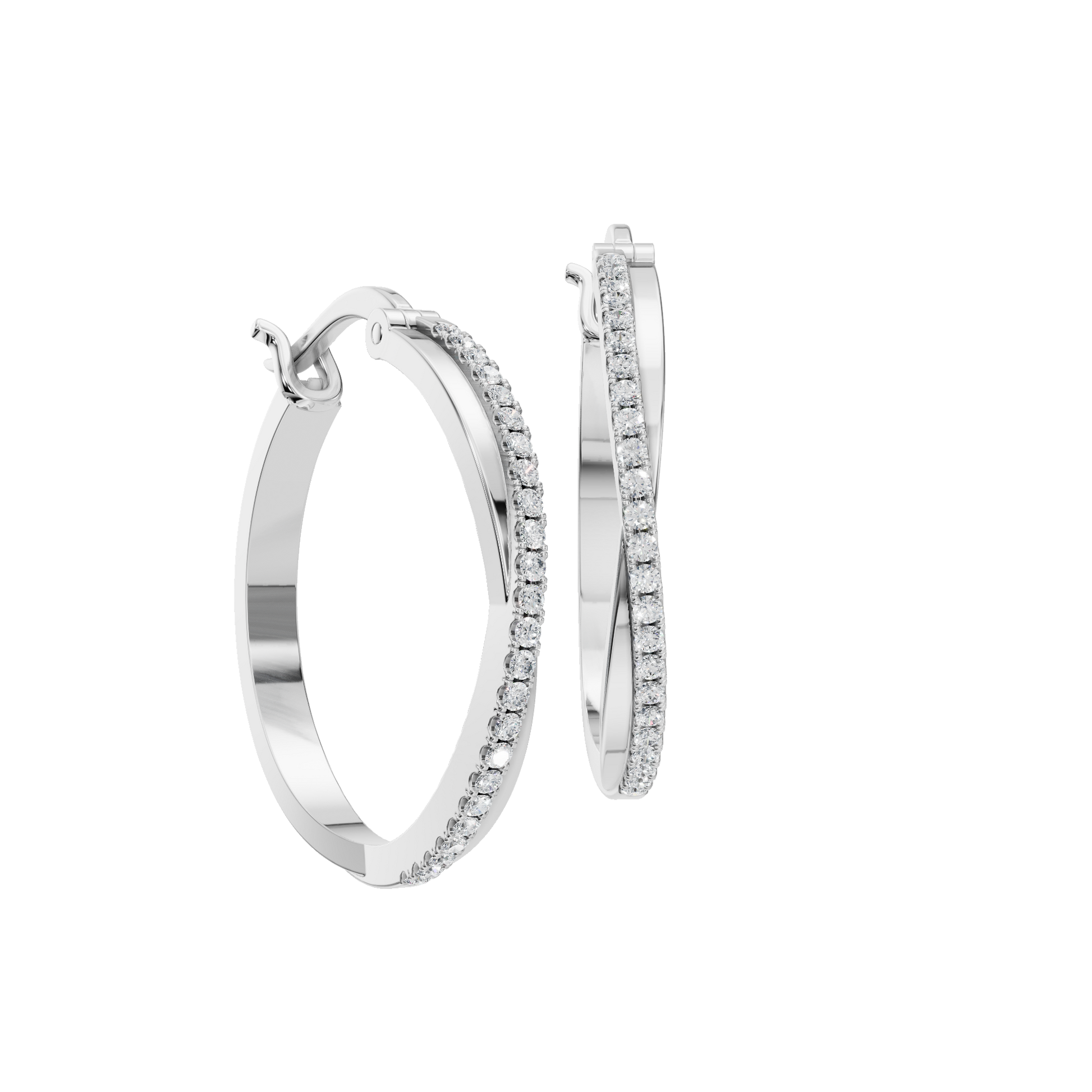 Lightweight Lab Grown Diamond Hoop Earrings for All-Day Comfort