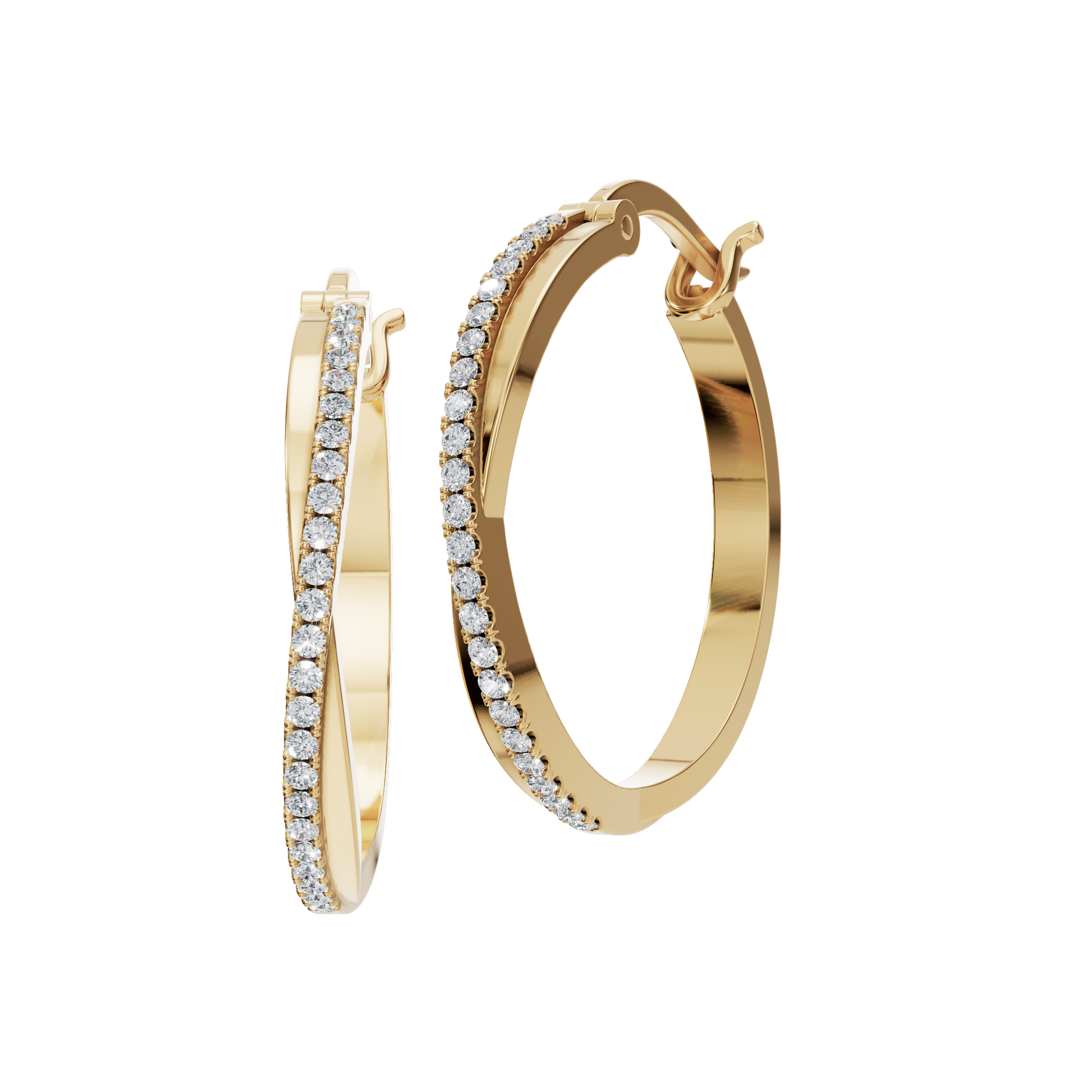 Lightweight Lab Grown Diamond Hoop Earrings for All-Day Comfort