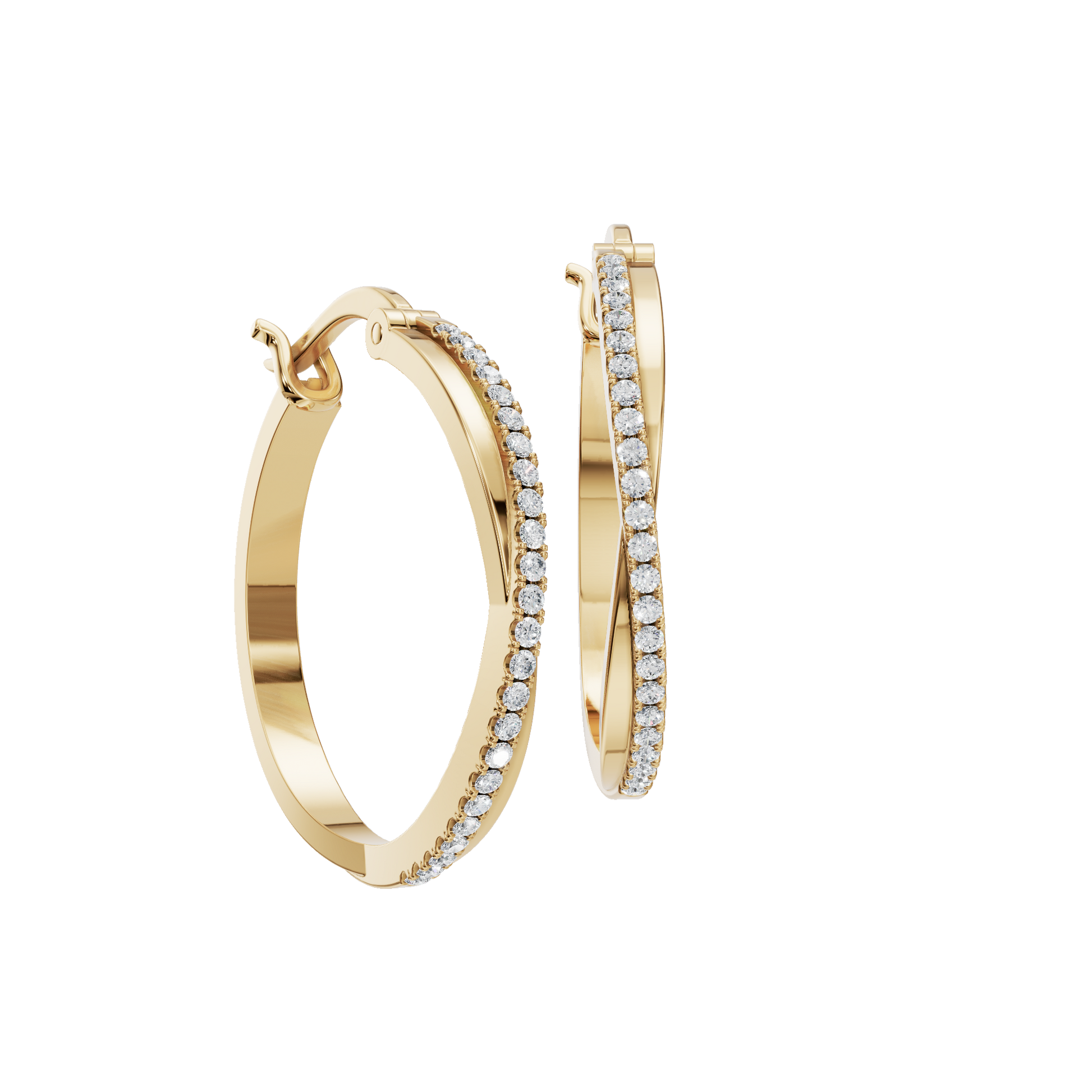 Lightweight Lab Grown Diamond Hoop Earrings for All-Day Comfort