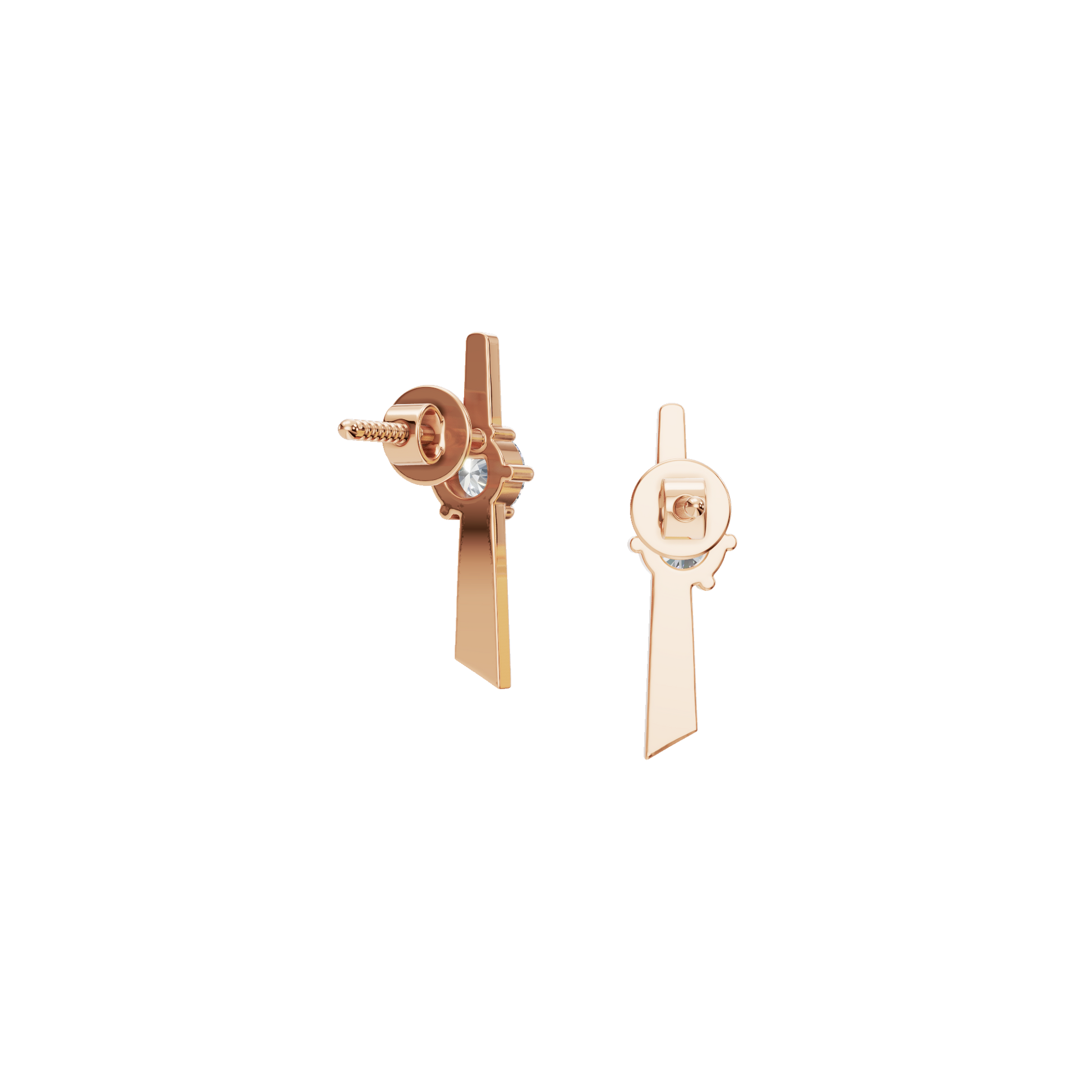 The Modern Column Lab Grown Diamond Stud Earrings