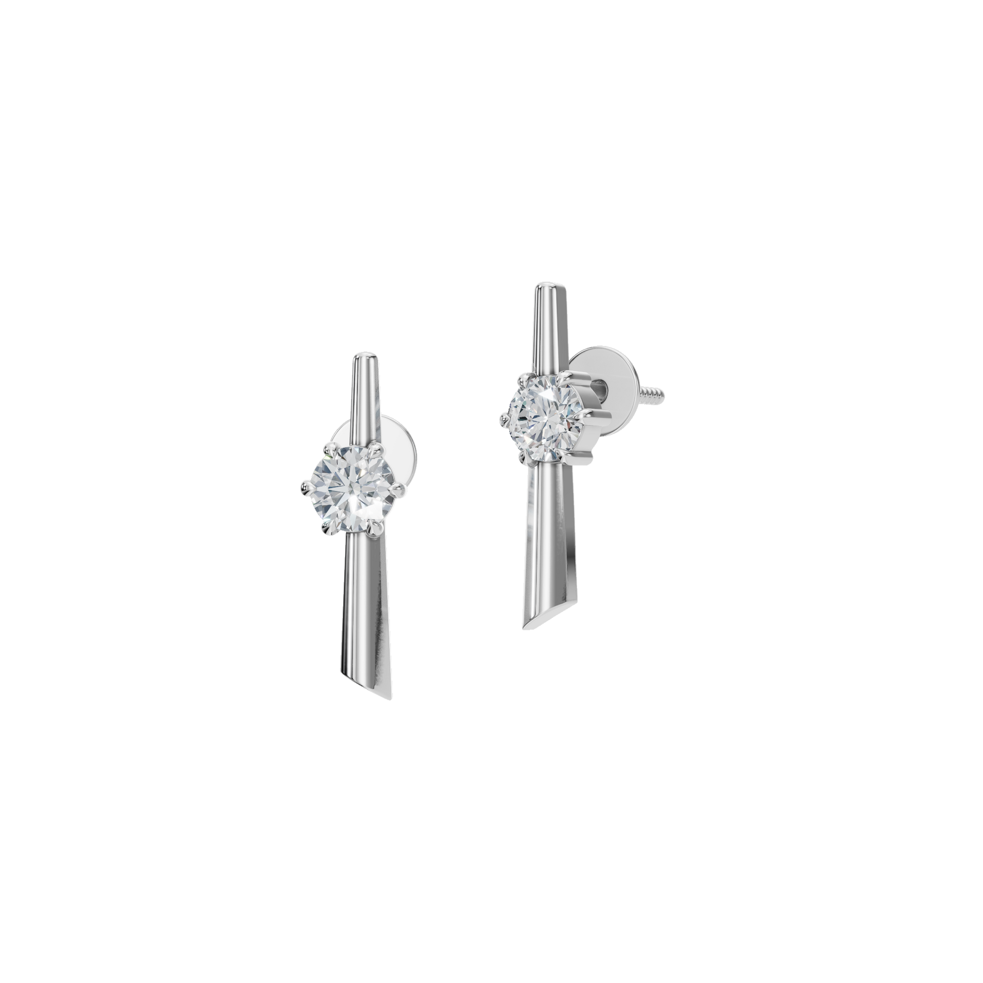 The Modern Column Lab Grown Diamond Stud Earrings