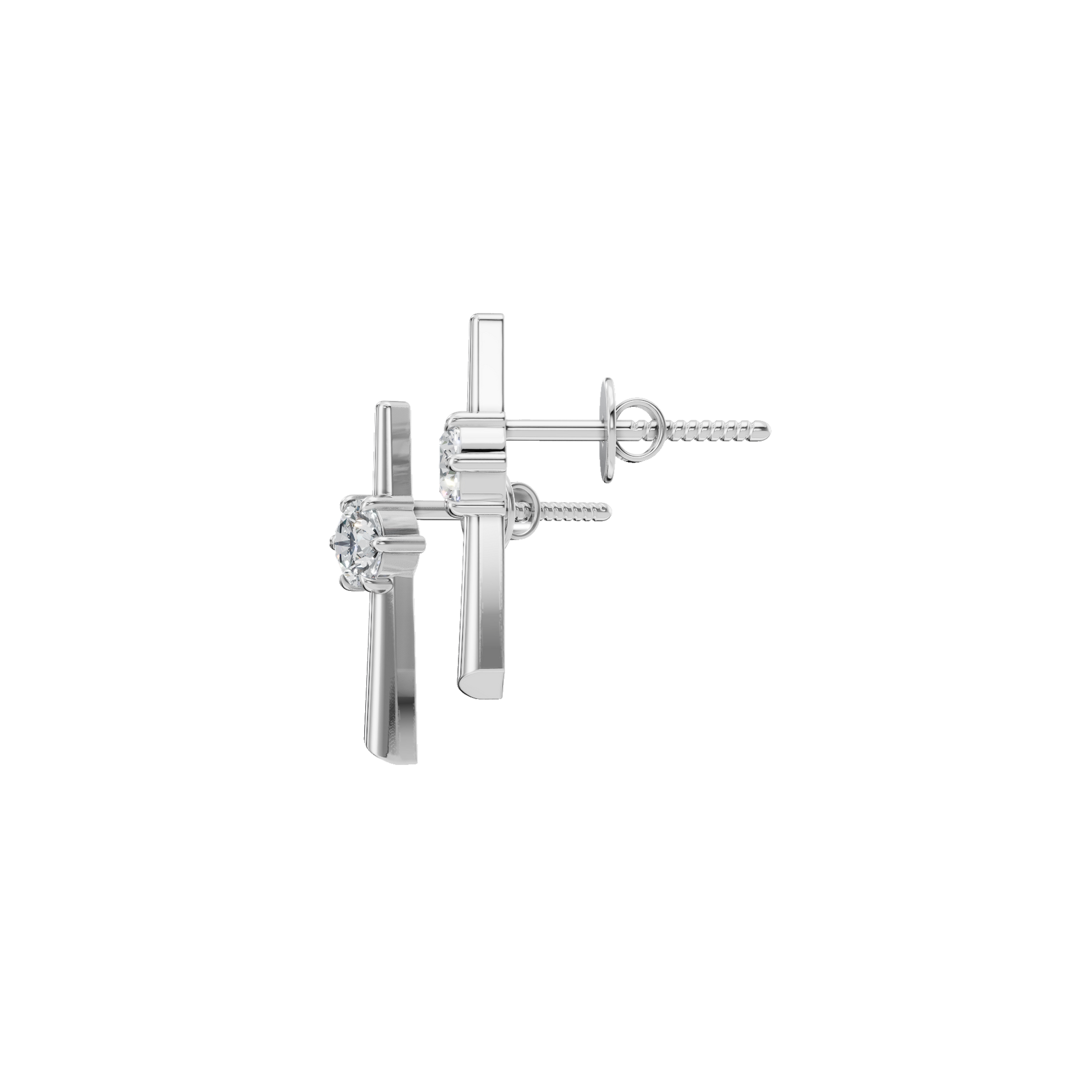 The Modern Column Lab Grown Diamond Stud Earrings
