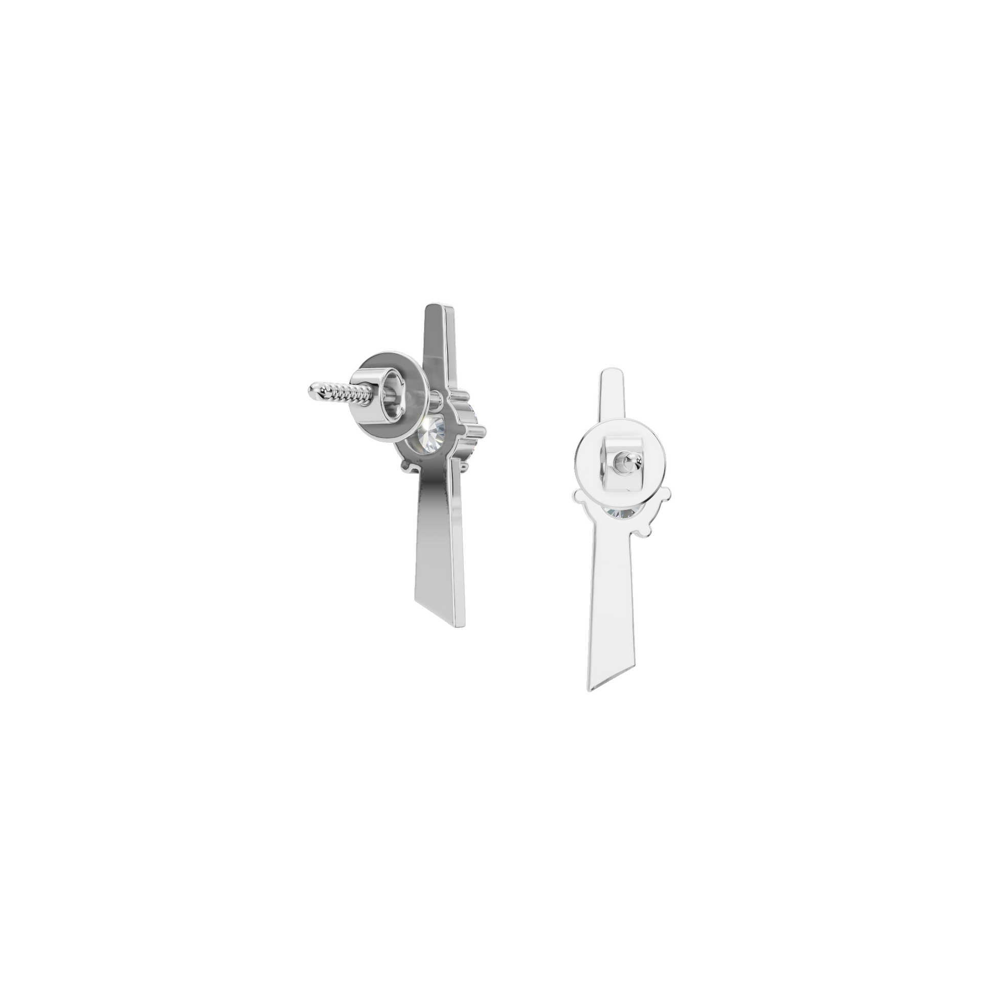The Modern Column Lab Grown Diamond Stud Earrings