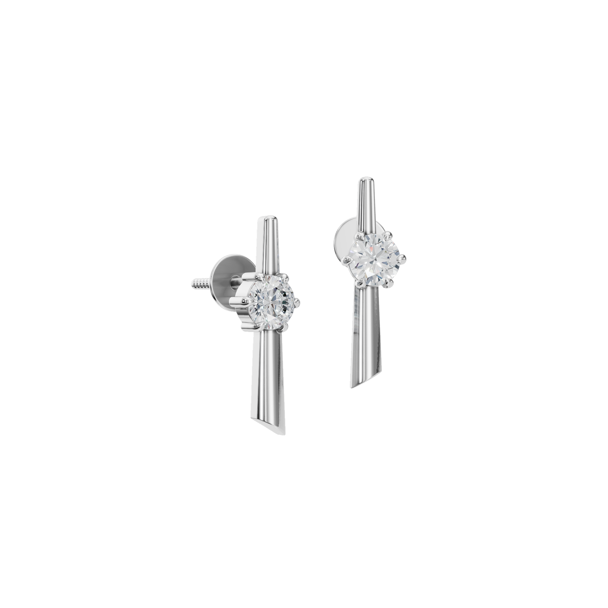 The Modern Column Lab Grown Diamond Stud Earrings