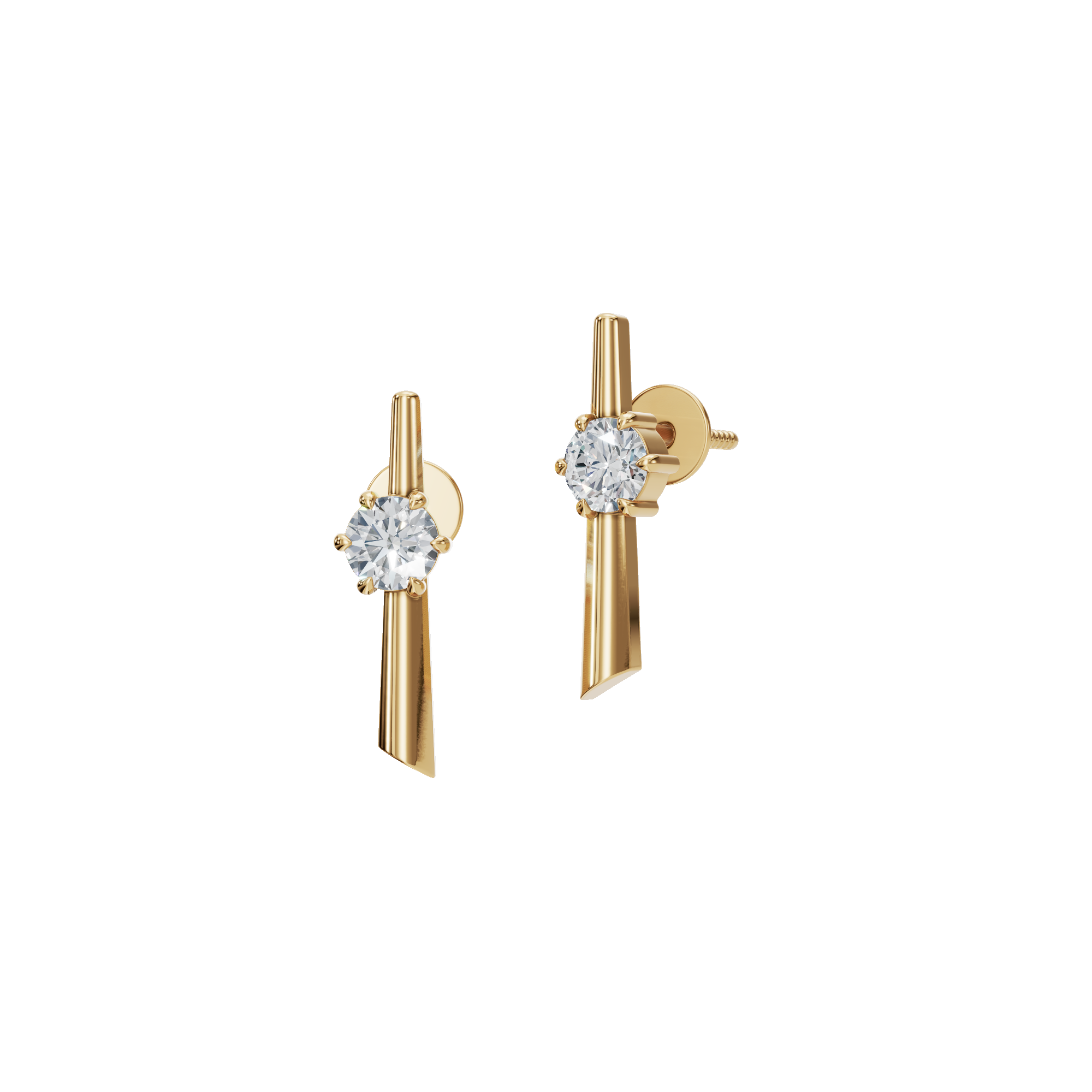 The Modern Column Lab Grown Diamond Stud Earrings