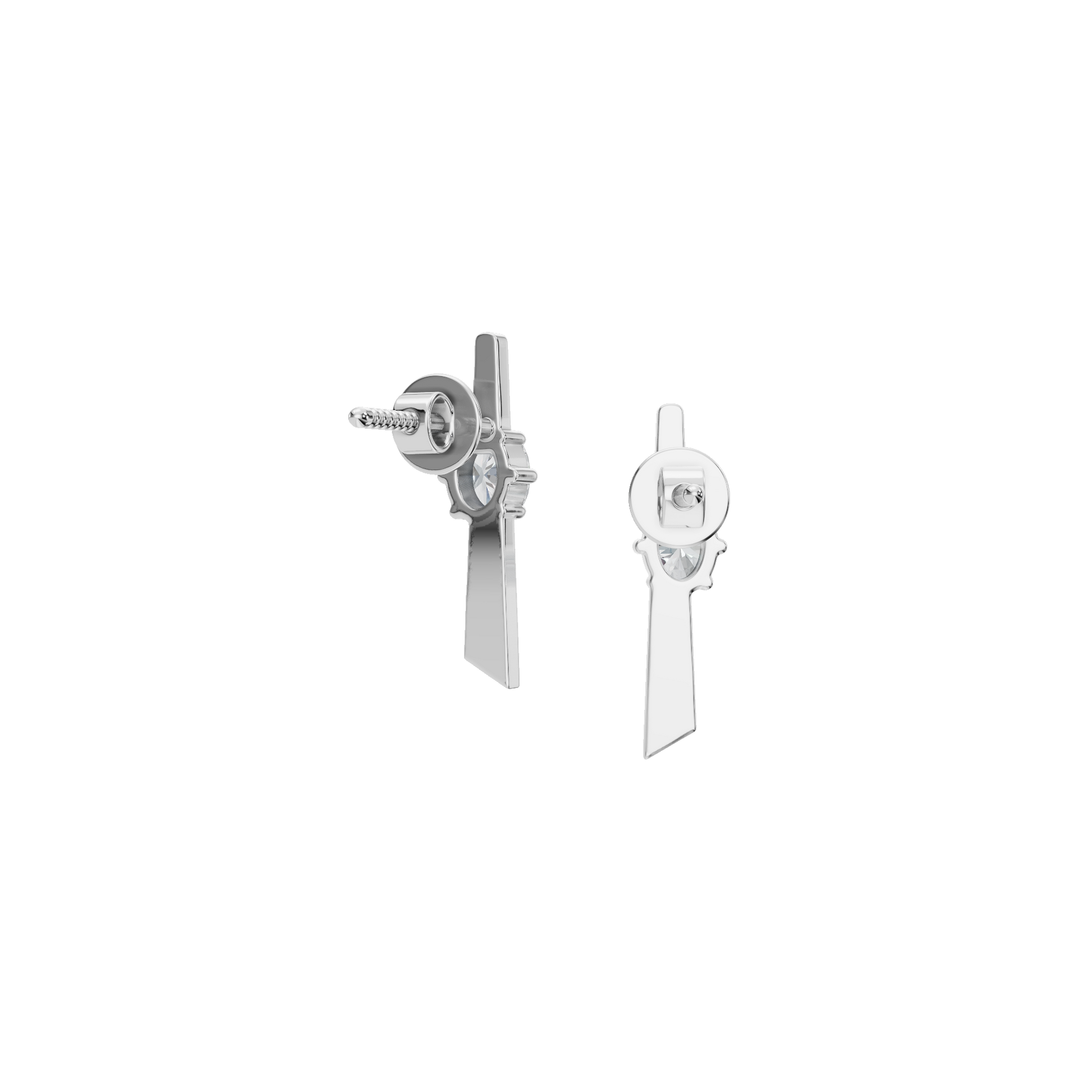 0.40 CTW Must-Have Oval Diamond Earrings – Modern Bar Design