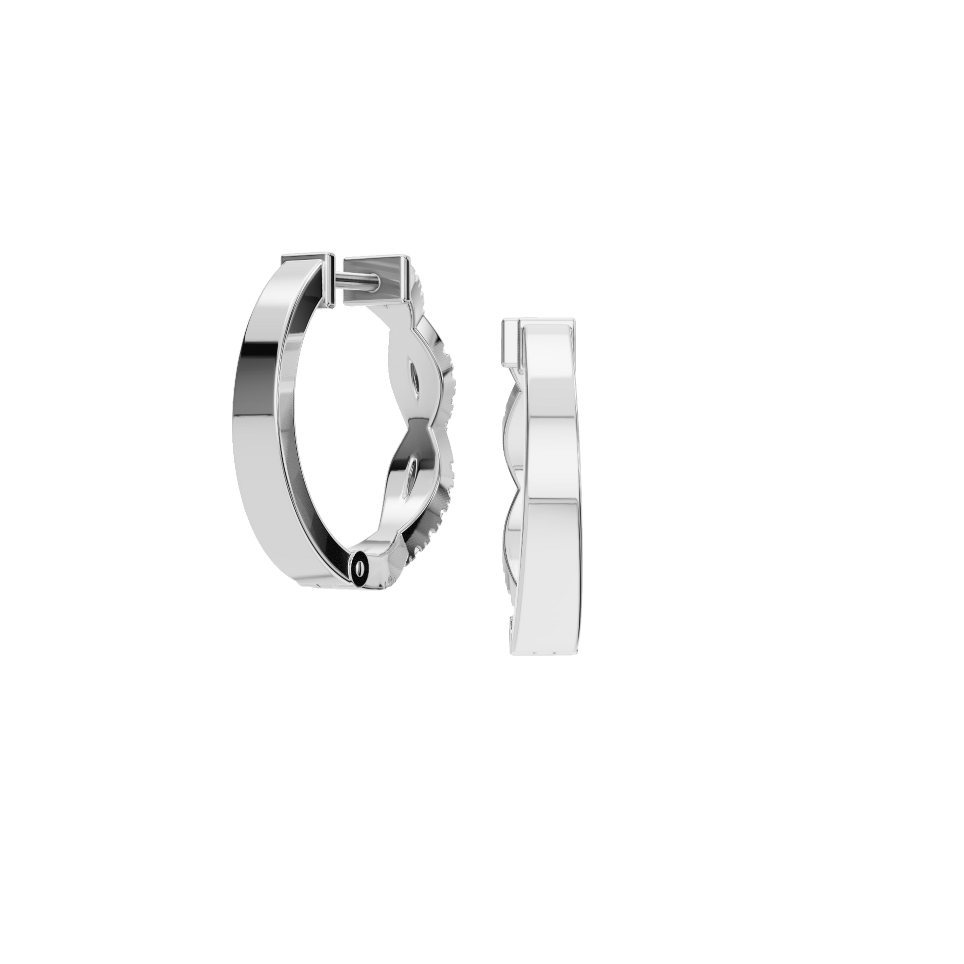 0.25 CTW Lab Grown Diamond Twisted Hoop Earrings | Diamond Infinity Huggie Hoops