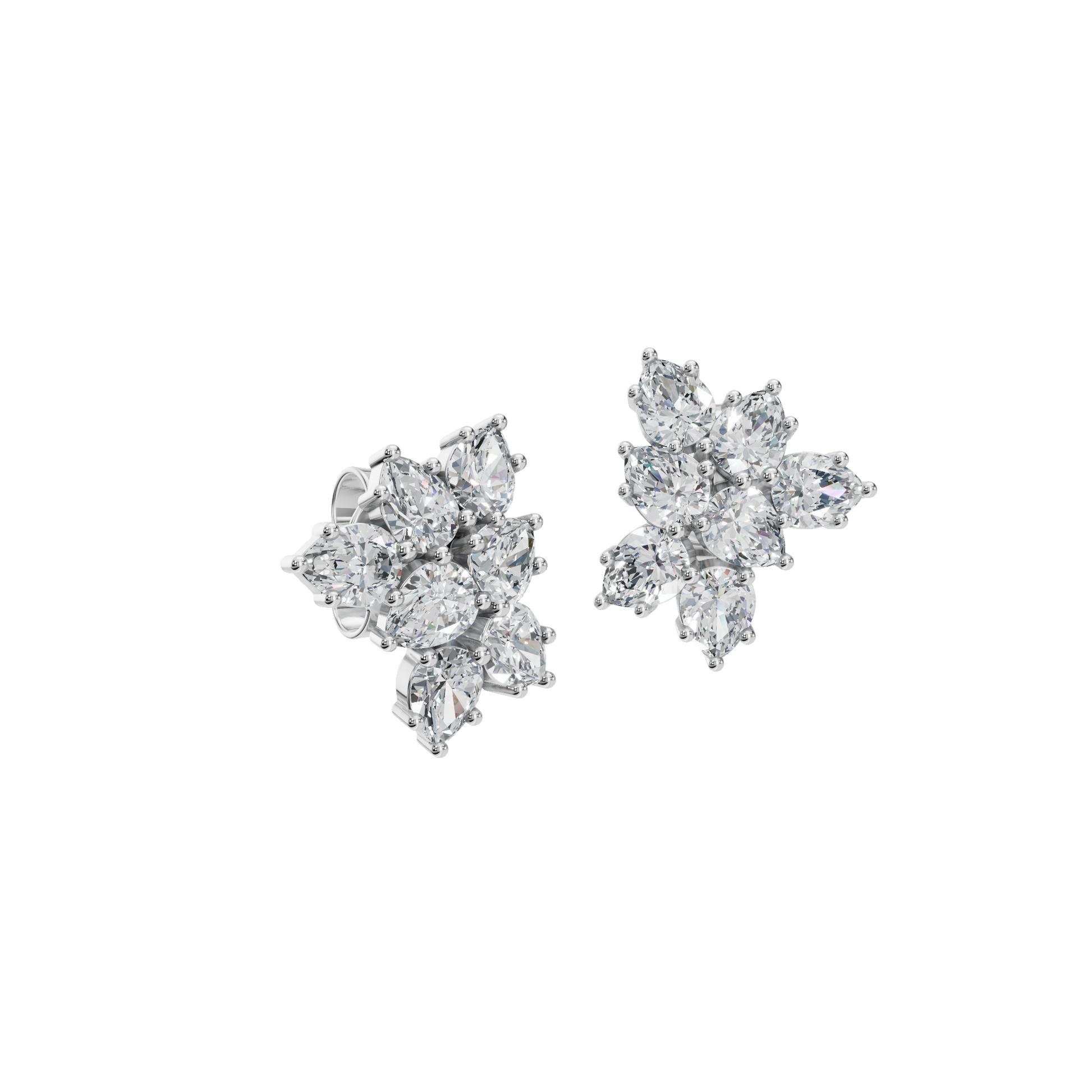Midnight Bloom Lab Grown Diamond Cluster Studs