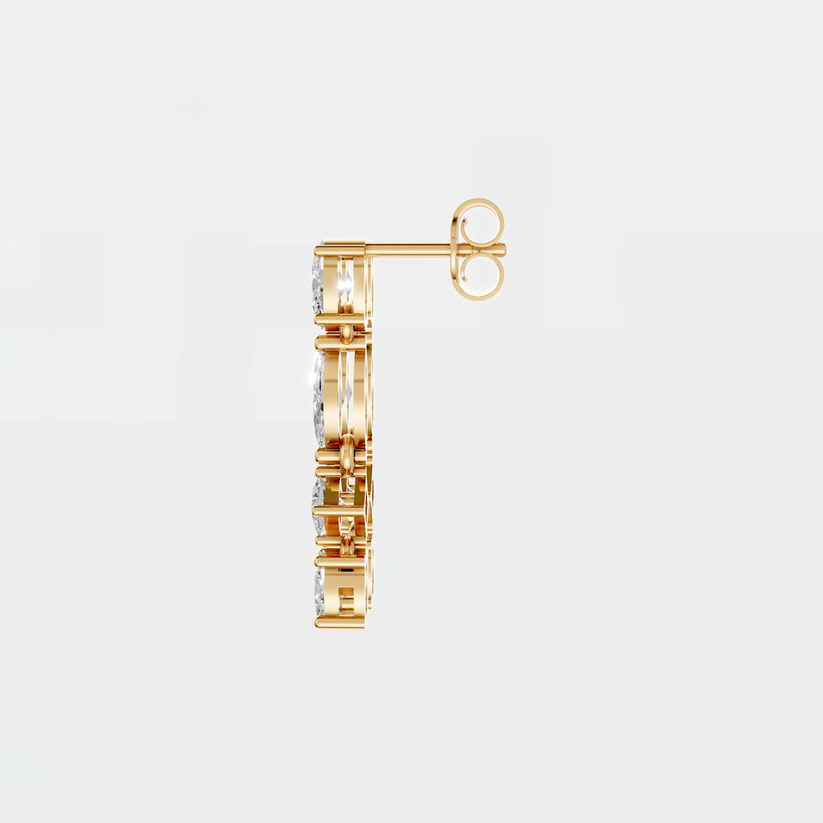 Rosalind Oval Marquise Princess Diamond Drop Earrings