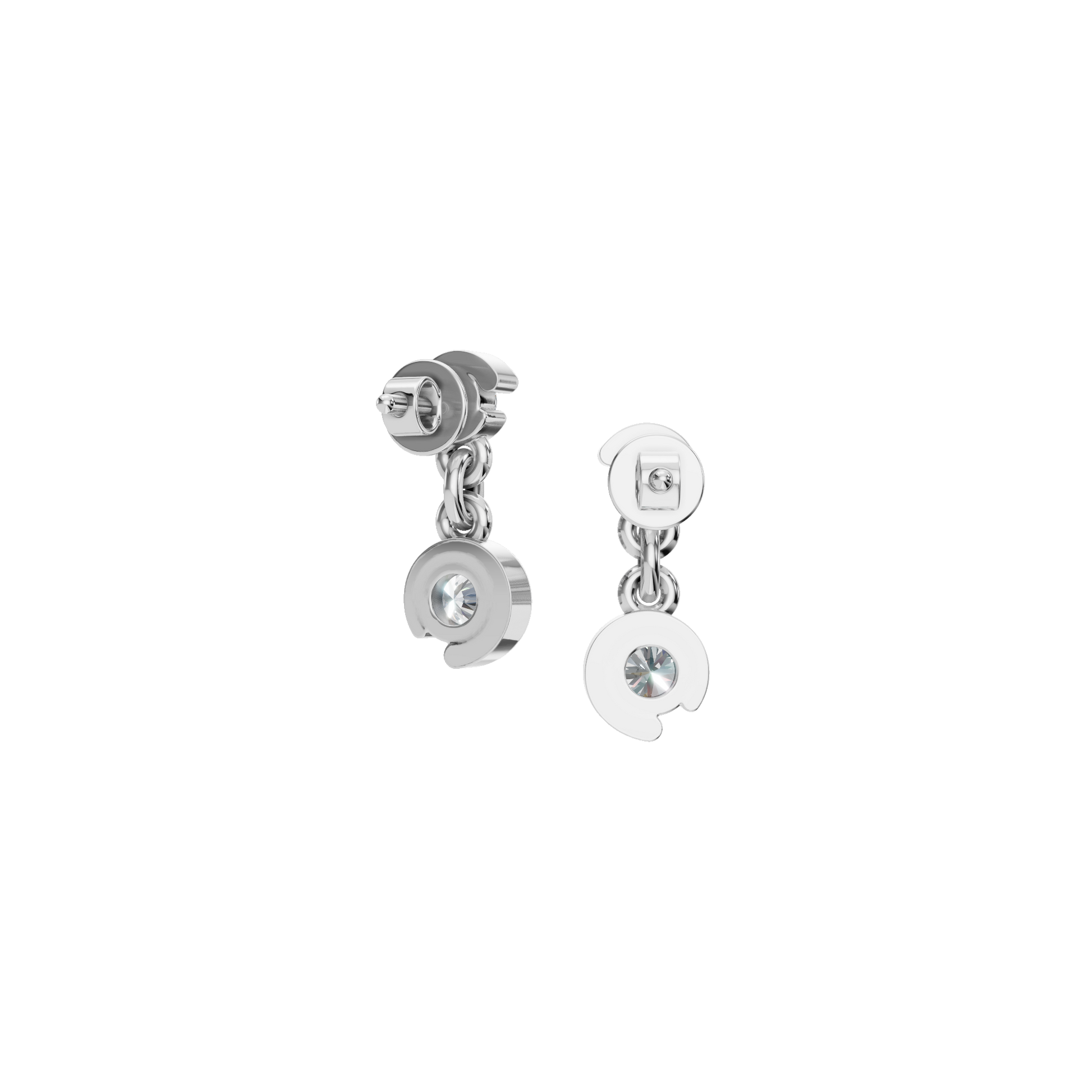 Diamond Dangle Stud Earrings with Bezel Setting for Daily Wear