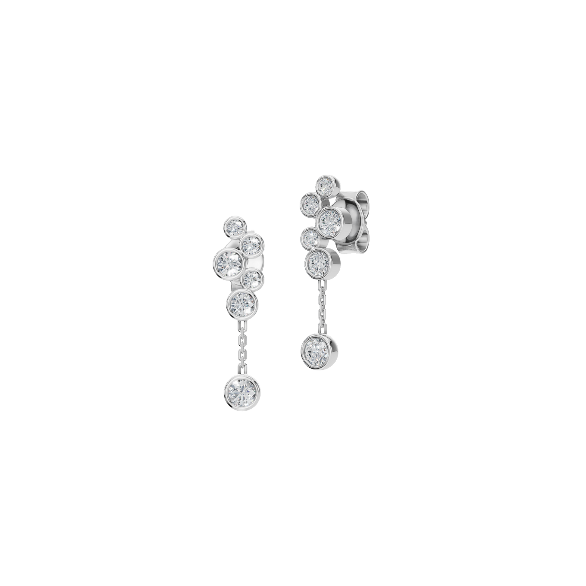 Modern Bezel Diamond Drop Earrings for Everyday Elegance