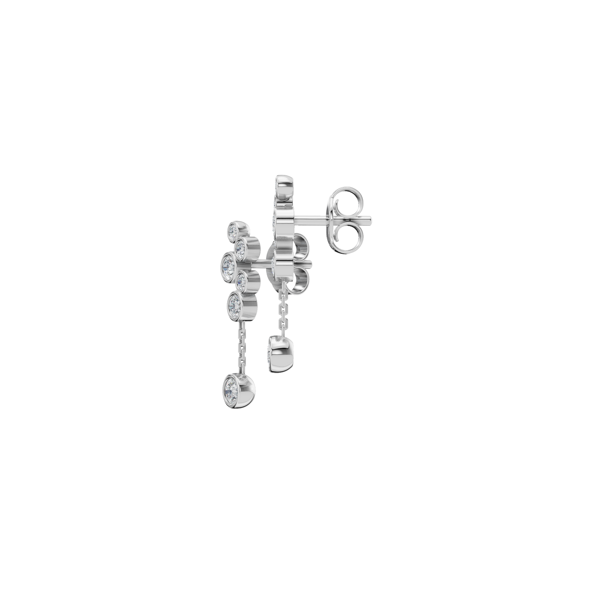 Modern Bezel Diamond Drop Earrings for Everyday Elegance