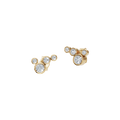 0.45 CTW Round Diamond Minimalist Bubble Stud Earrings for Women
