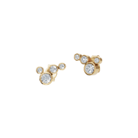 0.45 CTW Round Diamond Minimalist Bubble Stud Earrings for Women