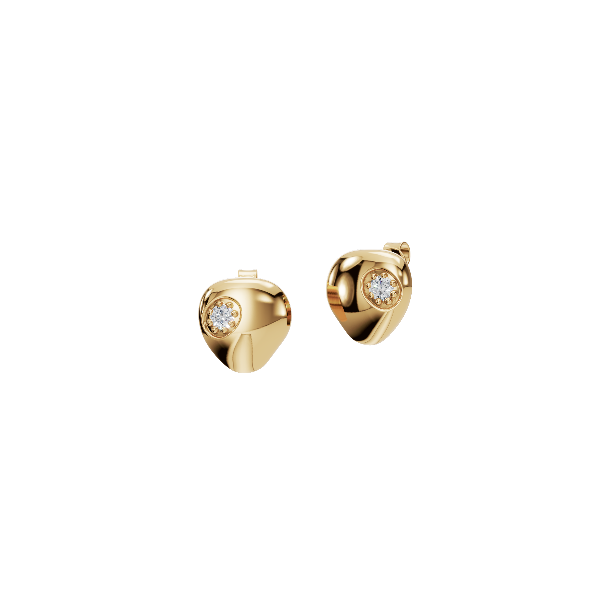 Essential Bezel Lab Grown Diamond Stud Earrings
