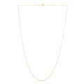 14K Gold 0.5mm Double Extendable Rope Chain Necklace
