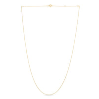14K Gold 0.5mm Double Extendable Rope Chain Necklace