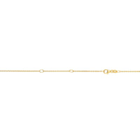 14K Yellow Gold 1.2mm Double Extendable Cable Chain Necklace
