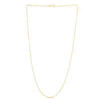 14K Yellow Gold 1.9 mm Figaro Link Chain