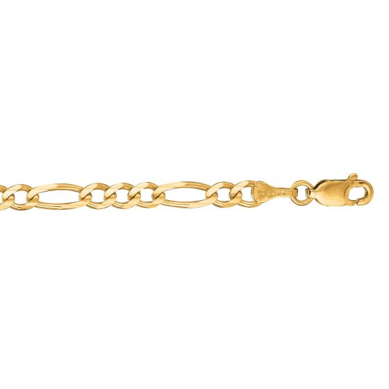 14K Yellow Gold 3.8mm Figaro Link Chain