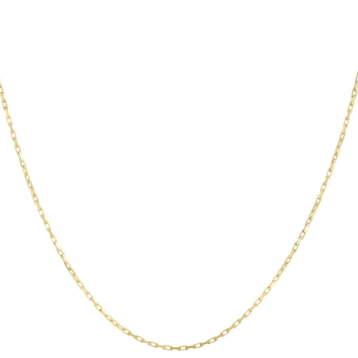 14K Yellow Gold 1.3mm French Cable Chain Necklace