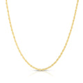 14K Yellow Gold 2.5mm Lite Rope Chain Necklace
