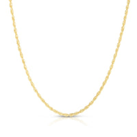 14K Yellow Gold 2.5mm Lite Rope Chain Necklace