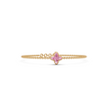 Custom Star-Shaped Pink Diamond 14K Gold Chain Bracelet