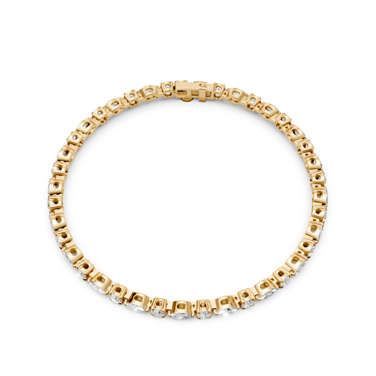 Luxury 3.89 CTW Round and Marquise Diamond Bracelet