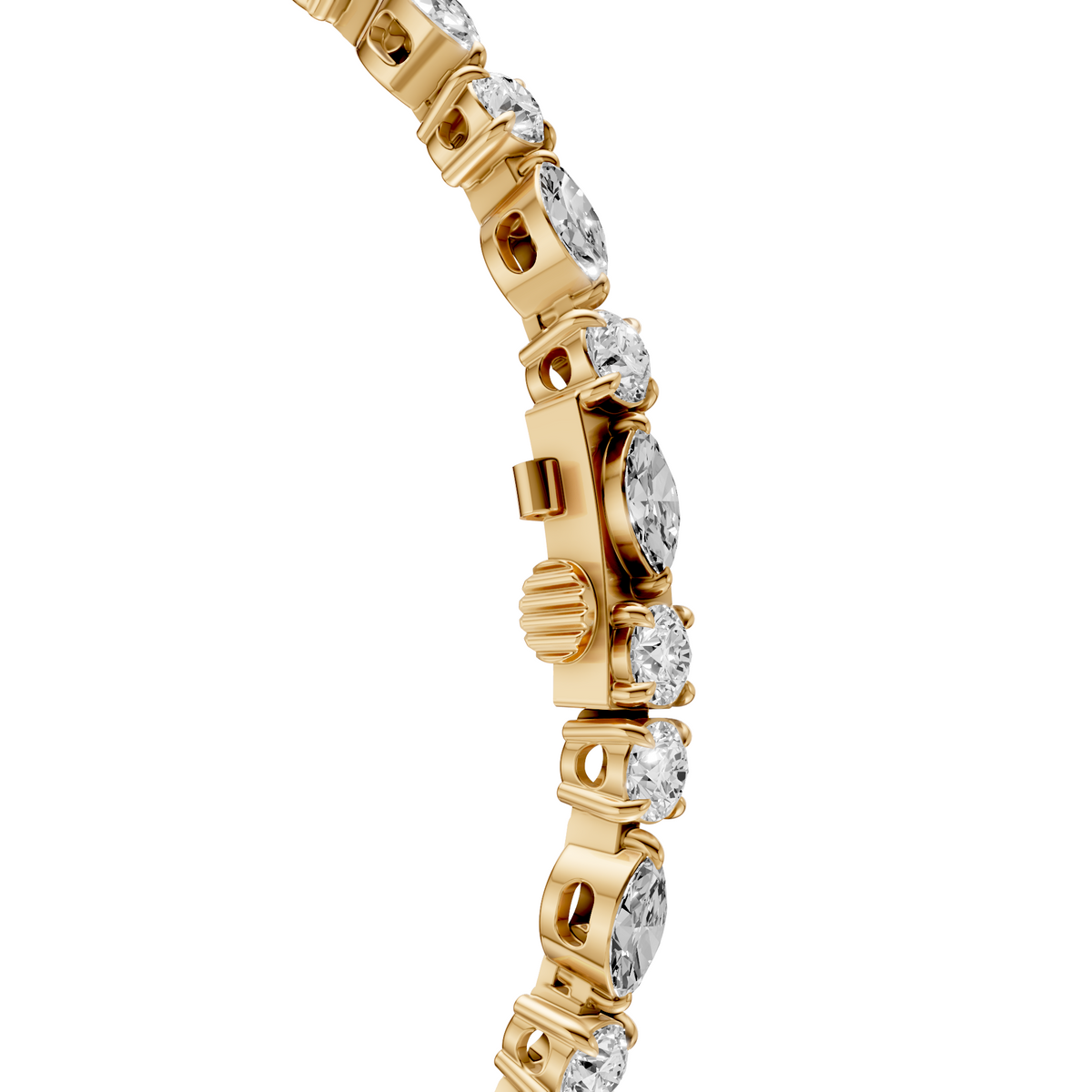 Luxury 3.89 CTW Round and Marquise Diamond Bracelet