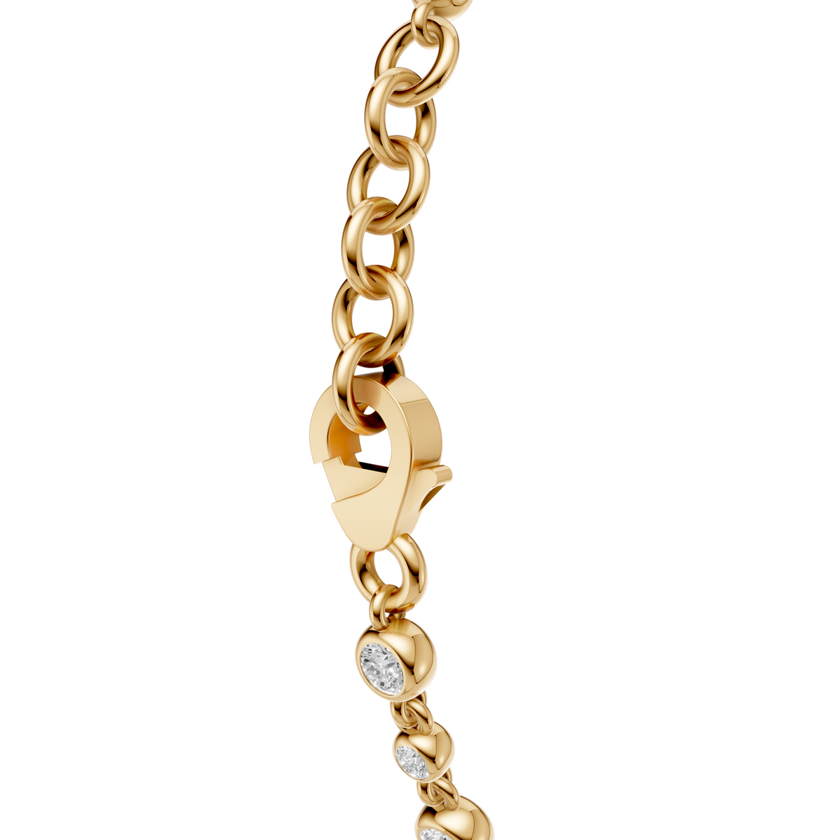 Alternating Size Bezel Diamond Chain Bracelet