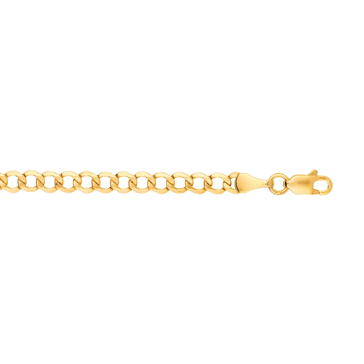 14K Yellow Gold 4.4mm Lite Curb Link Chain