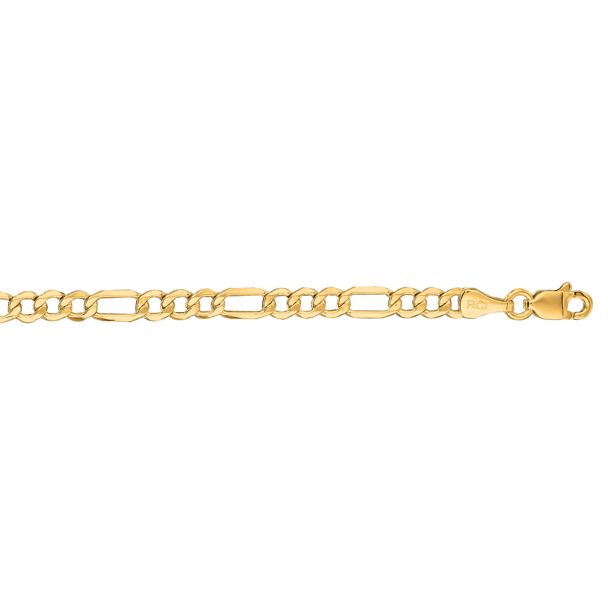 14K Gold 3.7mm Lite Figaro Link Chain Necklace