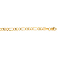 14K Gold 3.7mm Lite Figaro Link Chain Necklace