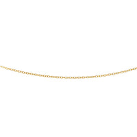 14K Yellow Gold 2.5mm Textured Cable Chain Necklace