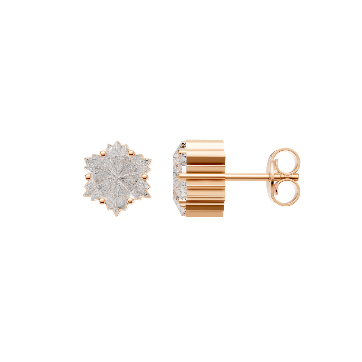 Nova Sunburst Diamond Stud Earrings
