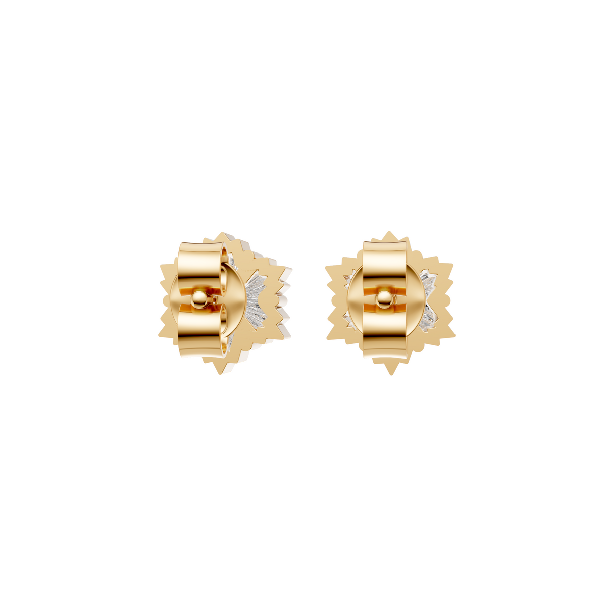 Nova Sunburst Diamond Stud Earrings
